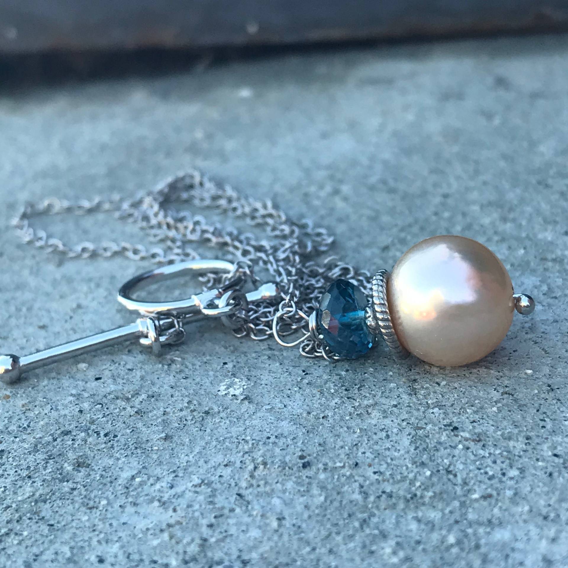 Geburtsstein Halskette - Massiv 14K, Erhältlich in Weiß- Oder Gelbgold Geburtsstein Halskette - Massiv 14K, Erhältlich in Weiß- Oder Gelbgold von exquiscustomjewelry