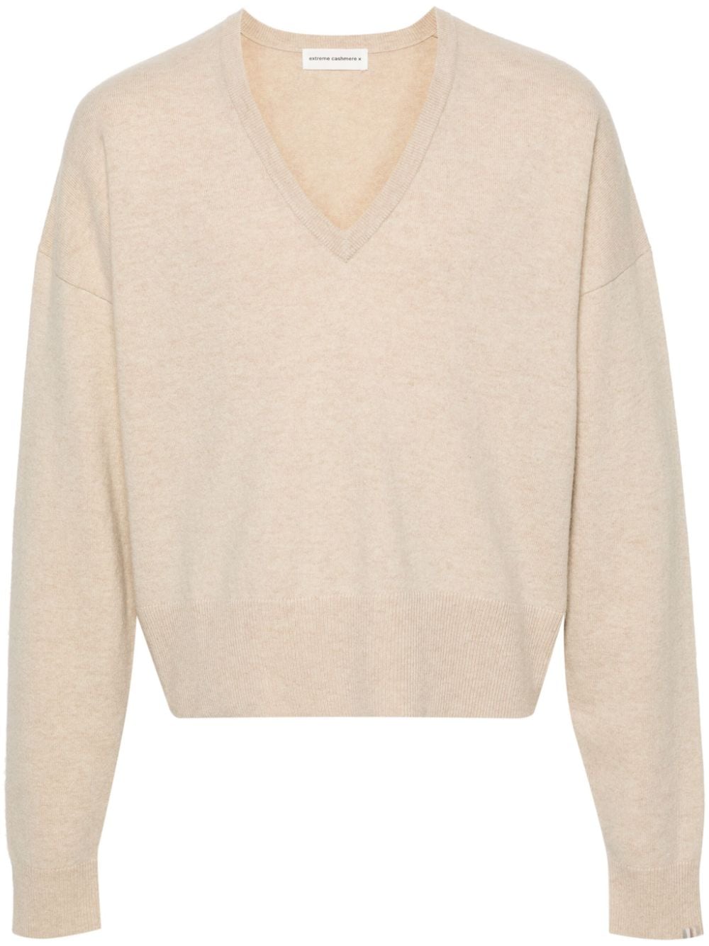 extreme cashmere nº224 Clash Pullover mit V-Ausschnitt - Nude von extreme cashmere