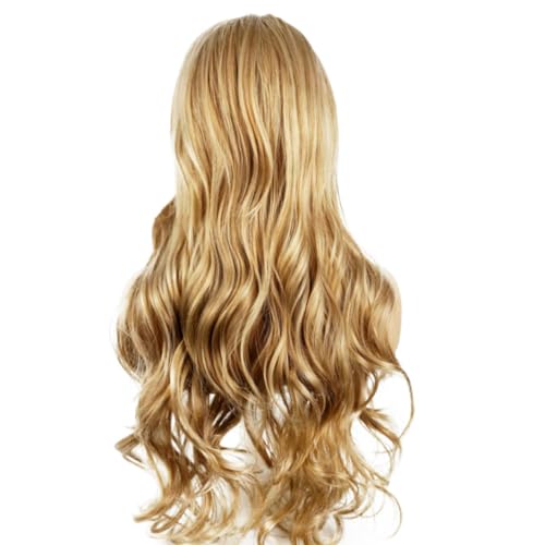 eyYvxmep 28 Mittelblond Big Wave Frauen Langes Lockiges Haar für Frauen ChemiefaserperüCke von eyYvxmep