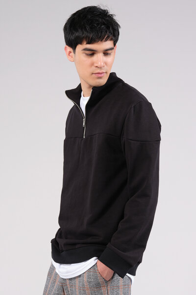 [eyd] humanitarian clothing Half zip sweater "ANJAN" von [eyd] humanitarian clothing