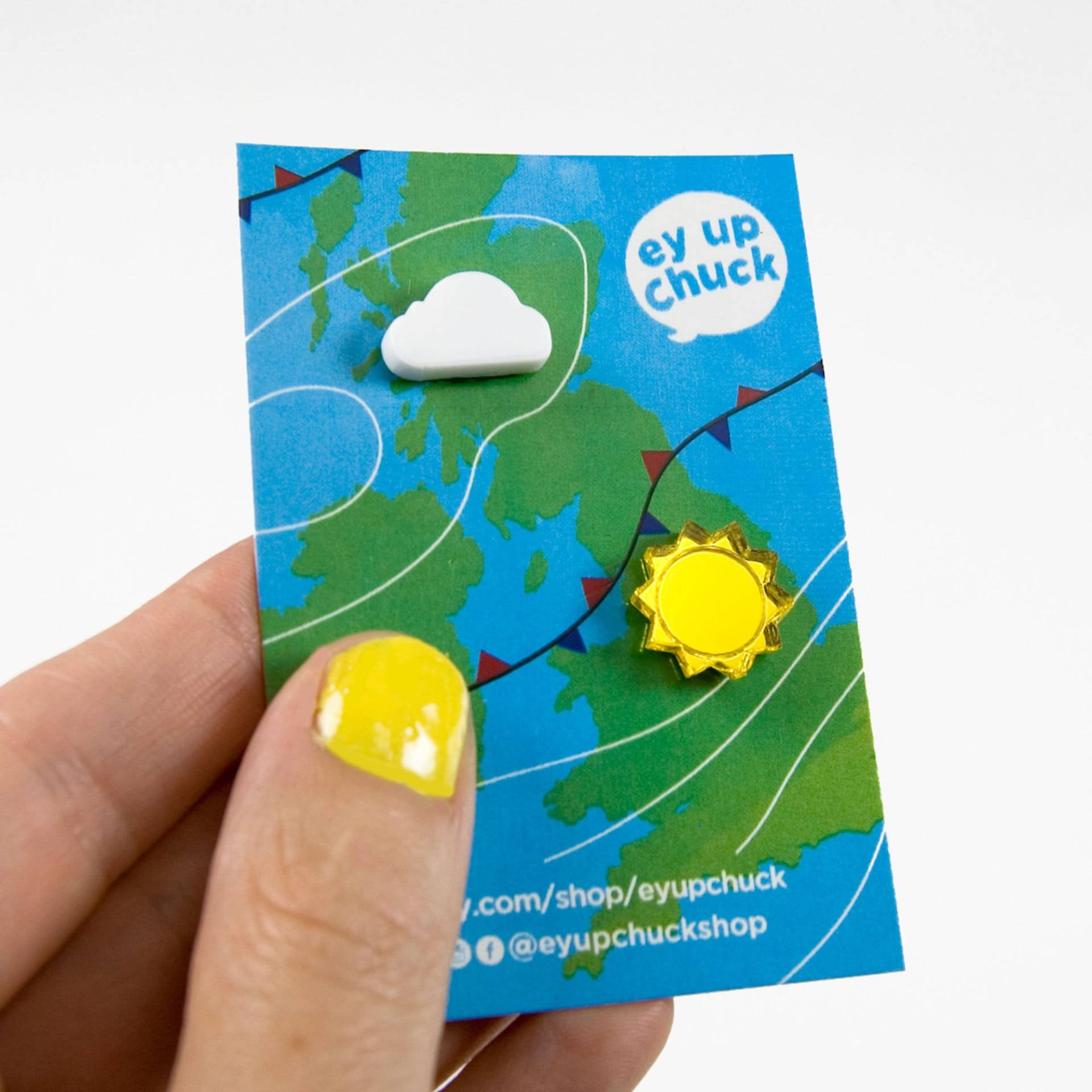 Wolke & Sonne Ohrstecker Laser-Cut Acryl Wetter Schmuck von eyupchuck