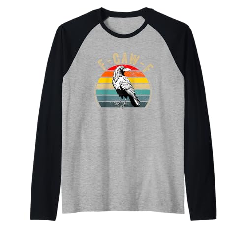 f-caw-f Krähe schwarze Krähe Rabe Vogel Männer Frauen Erwachsene Humor Raglan f-caw-f Krähe schwarze Krähe Rabe Vogel Männer Frauen Erwachsene Humor Raglan von f-caw-f crow black crow raven bird Men