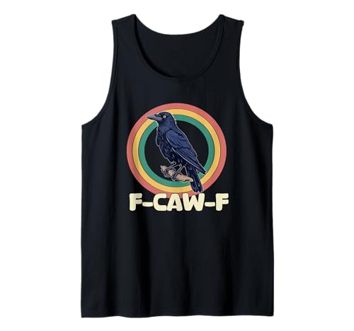 f-caw-f Krähe schwarze Krähe Rabe Vogel Männer Frauen Erwachsene Humor Tank Top von f-caw-f crow black crow raven bird Men