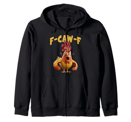 f-caw-f Funny Cow Chicken Kapuzenjacke von f cow f lover