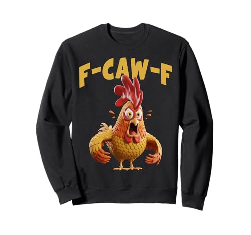 f-caw-f Funny Cow Chicken Sweatshirt von f cow f lover