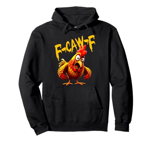 f-caw-f Funny Cow Chicken Vintage Pullover Hoodie von f cow f lover