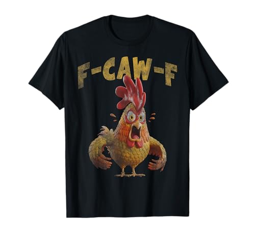 f-caw-f Funny Cow Chicken Vintage Style Version T-Shirt von f cow f lover