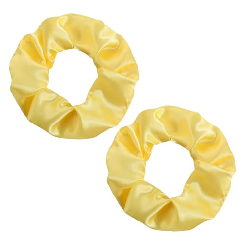fKiZanthene Gelbe Haargummis für Mädchen, 2er-Pack verstellbare Haargummis mit hoher Elastizität für dickes Haar und täglichen Komfort ​ von fKiZanthene