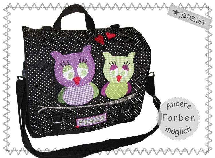 Eulen Tasche Schwarzweiß Gepunktet von faDENmix
