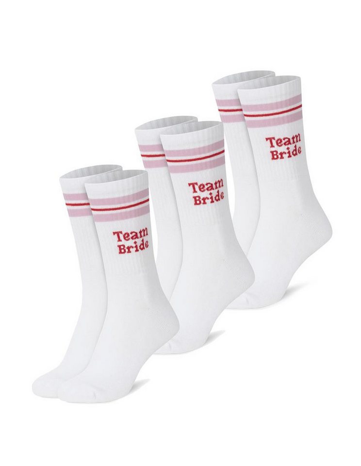 faav Tennissocken Crew Socks - Stickerei - Socken Baumwolle (3er Pack) Atmungsaktiv von faav