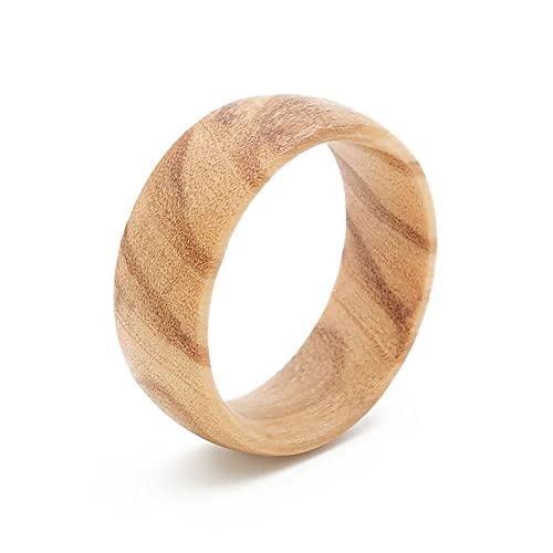 fablano Ring Olivenholz 8mm Matt (52 (16.6mm)) von fablano