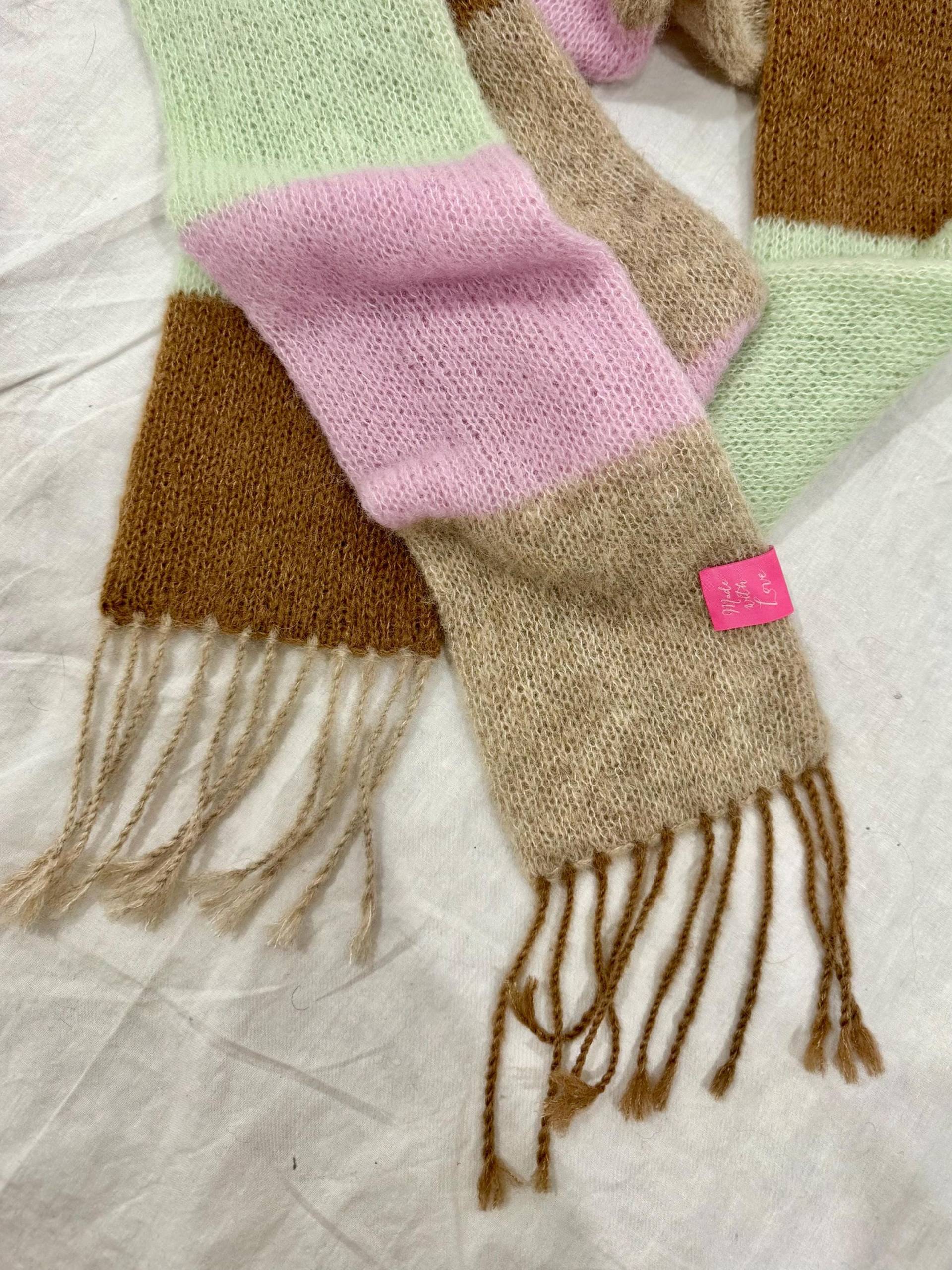 Sorbet Scarf - Handmade Knit Brushed Alpaca Silk Sorbet Scarf - Handmade Knit Brushed Alpaca Silk von fabrikationknitwear
