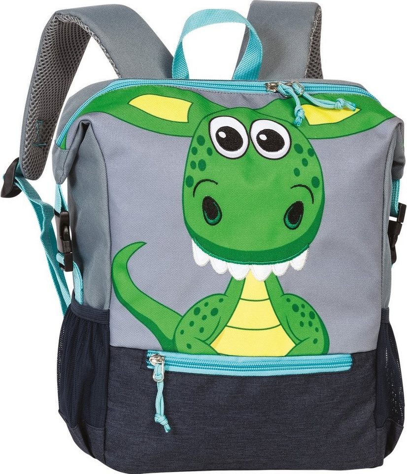 fabrizio® Freizeitrucksack Fabrizio Go Green Kinderrucksack Drache, Kinderrucksack, Freizeitrucksack Polyester, recycelt, grau ca. 23cm ho von fabrizio®