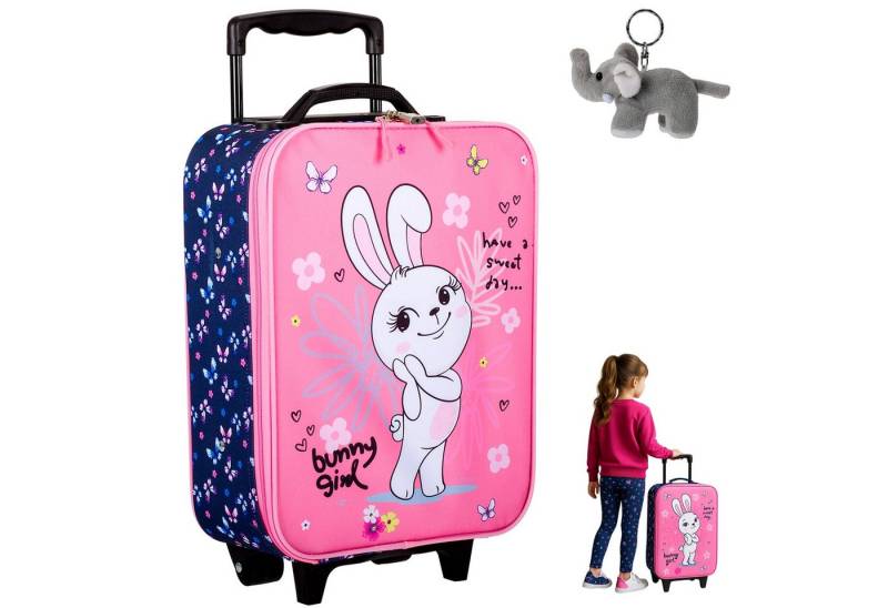 fabrizio® Kinderkoffer Kindertrolley Kinder Trolley Gepäck Koffer, Kindertasche Spielzeugkoffer Spielekoffer Fabrizio +Elefant von fabrizio®