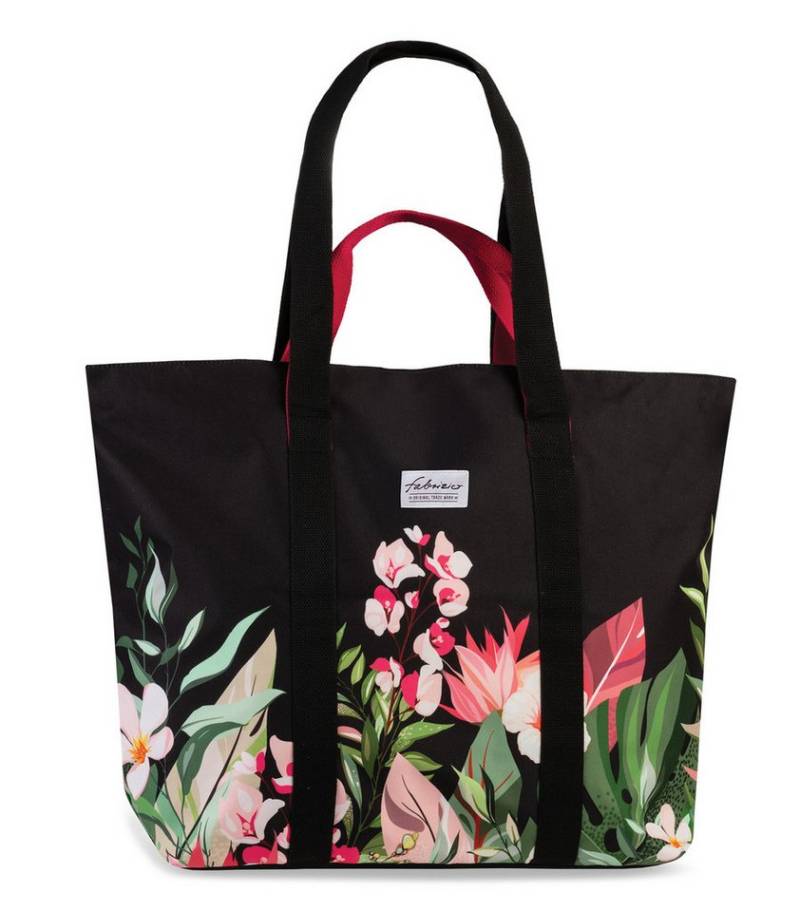 fabrizio® Strandtasche Badetasche schwarz/bunt von fabrizio®