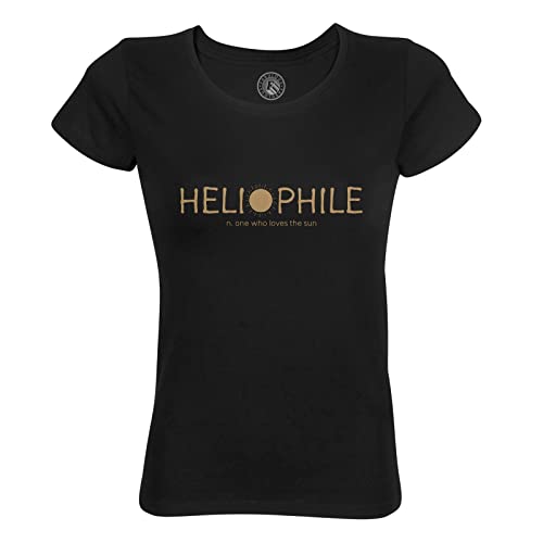 Rundhals-T-Shirt aus Bio-Baumwolle für Damen Heliophile Definition Sonne Liebe Sommer von Fabulous