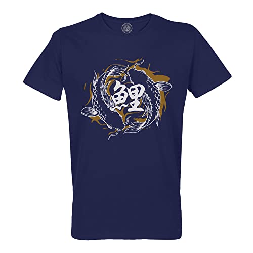 Rundhals-T-Shirt aus Bio-Baumwolle für Herren Koi-Fisch Japan Asien Kultur Karpfen von Fabulous