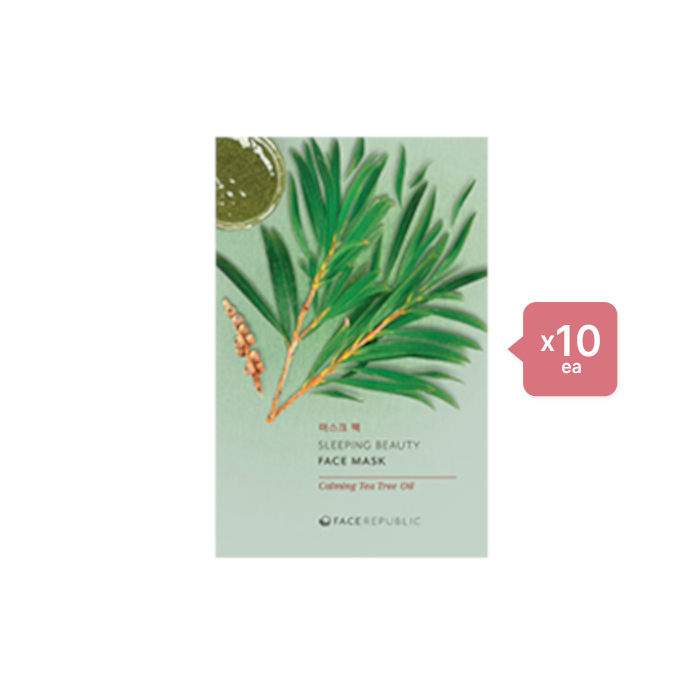 face republic Sleeping Beauty Face Mask - 23ml - CalmingTea Tree Oil (10ea) Set von face republic