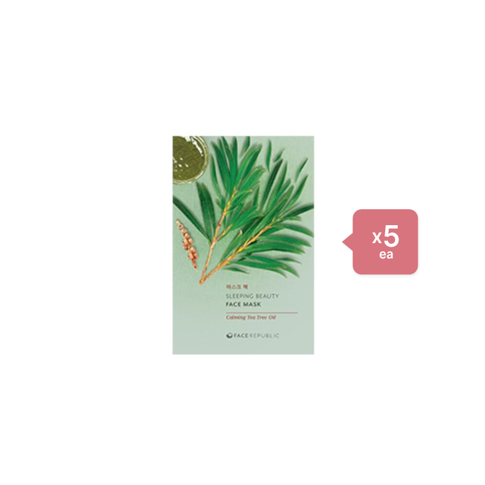 face republic Sleeping Beauty Face Mask - 23ml - CalmingTea Tree Oil (5ea) Set von face republic