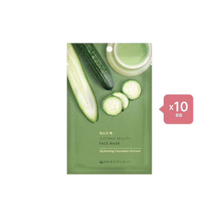 face republic Sleeping Beauty Face Mask - 23ml - Hydrating Cucumber Extract (10ea) Set von face republic