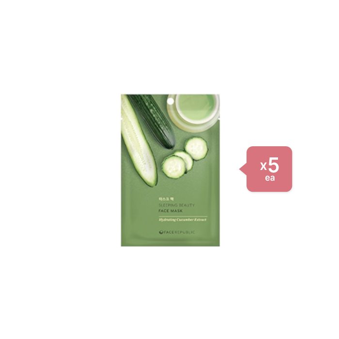 face republic Sleeping Beauty Face Mask - 23ml - Hydrating Cucumber Extract (5ea) Set von face republic