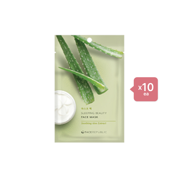face republic Sleeping Beauty Face Mask - 23ml - Soothing Aloe Extract (10ea) Set von face republic