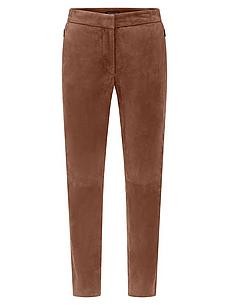 Knöchellange Lederhose Fadenmeister Berlin beige