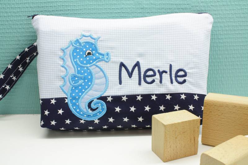 Windeltasche Seepferdchen Mit Oder Ohne Namen Windeltasche Seepferdchen Mit Oder Ohne Namen von fadentaenzerin