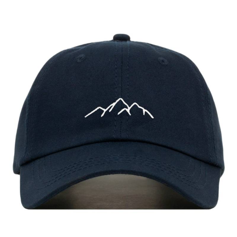 Mountain Baseball Mütze, Bestickte Papamütze Wandern Kletterabenteuer Unstrukturiertes Six Panel Verstellbarer Träger von fairebroderie