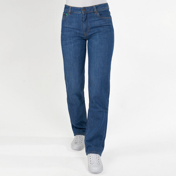 fairjeans Damenjeans CLASSIC, gerades Bein, hoher Bund, in Farben NAVY und WAVES von fairjeans