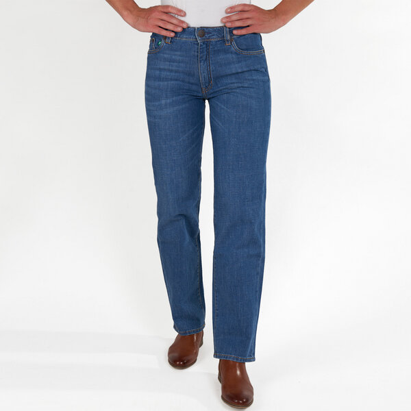 fairjeans Damenjeans CLASSIC, gerades Bein, hoher Bund, in Farben NAVY und WAVES von fairjeans