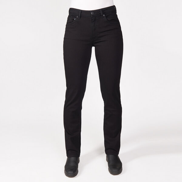 fairjeans schwarze Basic-Jeans STRAIGHT BLACK, gerades Bein, mittelhoher Bund, Biobaumwolle von fairjeans