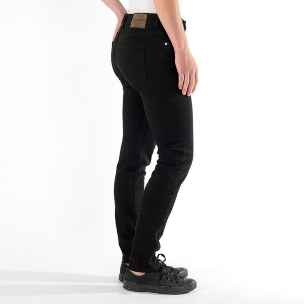 fairjeans schwarze Jeans SLIMMY BLACK, schmales Bein, mittelhoher Bund, Bio-Baumwolle von fairjeans