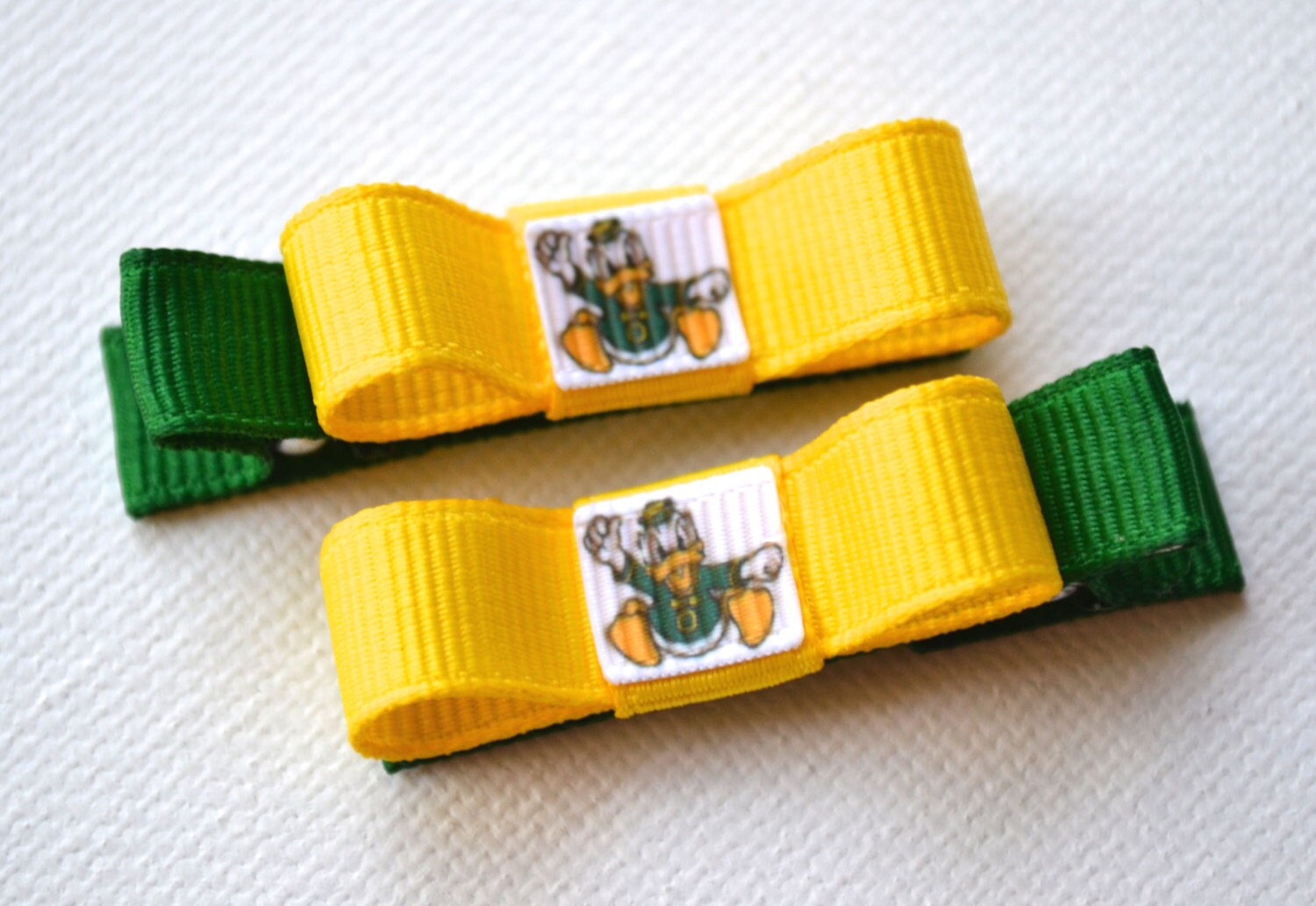 Oregon Ducks Inspirierte Haarspangen Oregon Ducks Inspirierte Haarspangen von fairypatchboutique