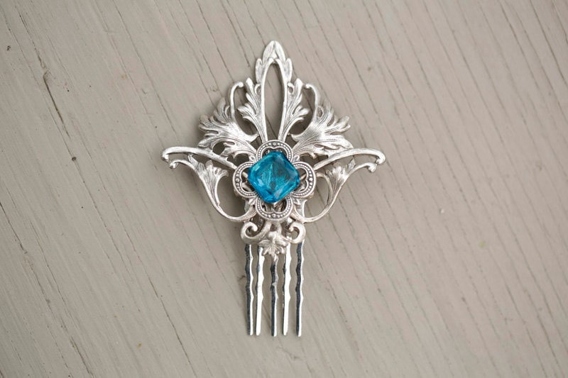 Benutzerdefinierte Elegante Perle Silber Vergoldet Kamm Brauch Benutzerdefinierte Elegante Perle Silber Vergoldet Kamm Brauch von fairystitchfactory