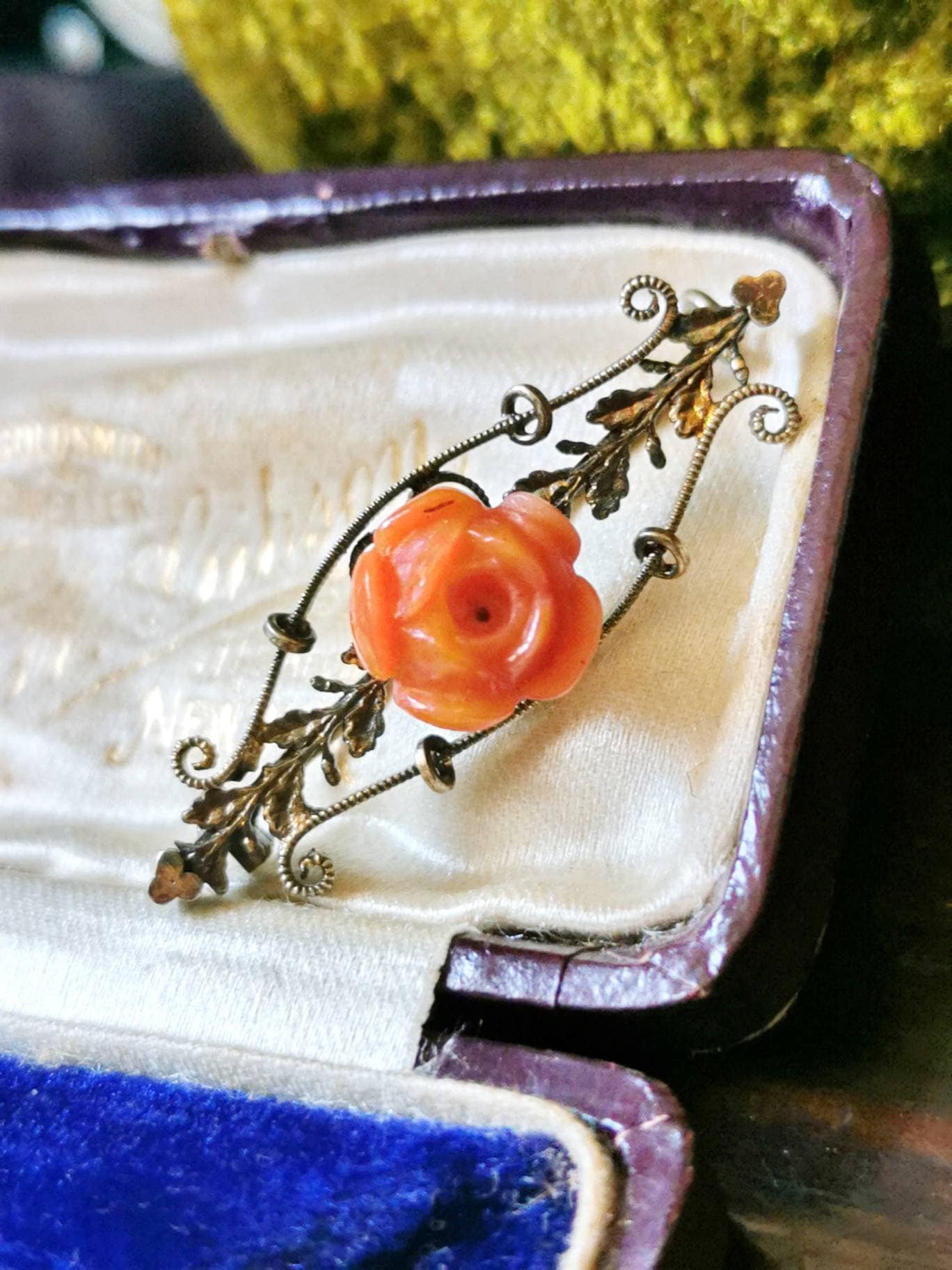 800 Silber Korallen Brosche Jugendstil Art Nouveau Um 1900 Silver Coral Rose Brooch Nadel Floral 800 Silber Korallen Brosche Jugendstil Art Nouveau Um 1900 Silver Coral Rose Brooch Nadel Floral von fairytailjewelry