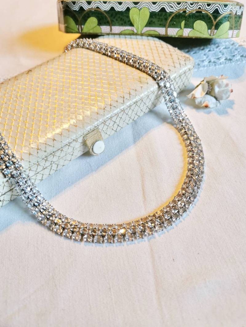 925 Silber Rhodiniertes Quarz Collier/Tennis Kette Design Sterling Silver Gemstone Necklace Edelstein Weiß Klar 925 Silber Rhodiniertes Quarz Collier/Tennis Kette Design Sterling Silver Gemstone Necklace Edelstein Weiß Klar von fairytailjewelry