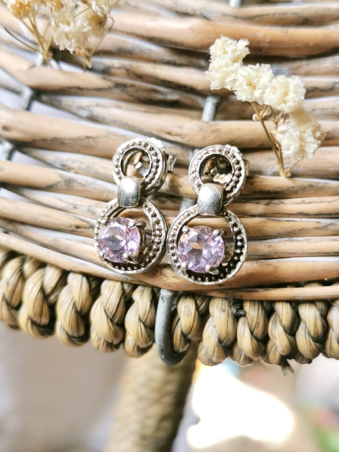 Amethyst 925 Silber Ohrstecker Ohrringe Design Modernist Sterling Silver Earring Amethyst 925 Silber Ohrstecker Ohrringe Design Modernist Sterling Silver Earring von fairytailjewelry