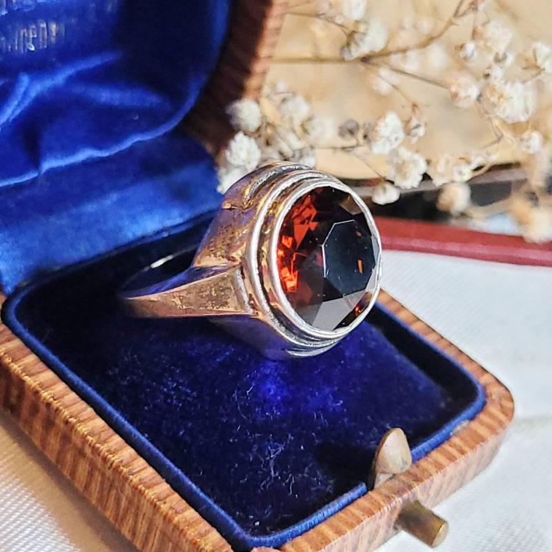Art Deco 835 Silber Ring Orange Stein Um 1930 True Vintage Cottage Ring Glas Cognac Geschenk Antik Schmuck Solitär Midcentury Unikat Glass Art Deco 835 Silber Ring Orange Stein Um 1930 True Vintage Cottage Ring Glas Cognac Geschenk Antik Schmuck Solitär Midcentury Unikat Glass von fairytailjewelry