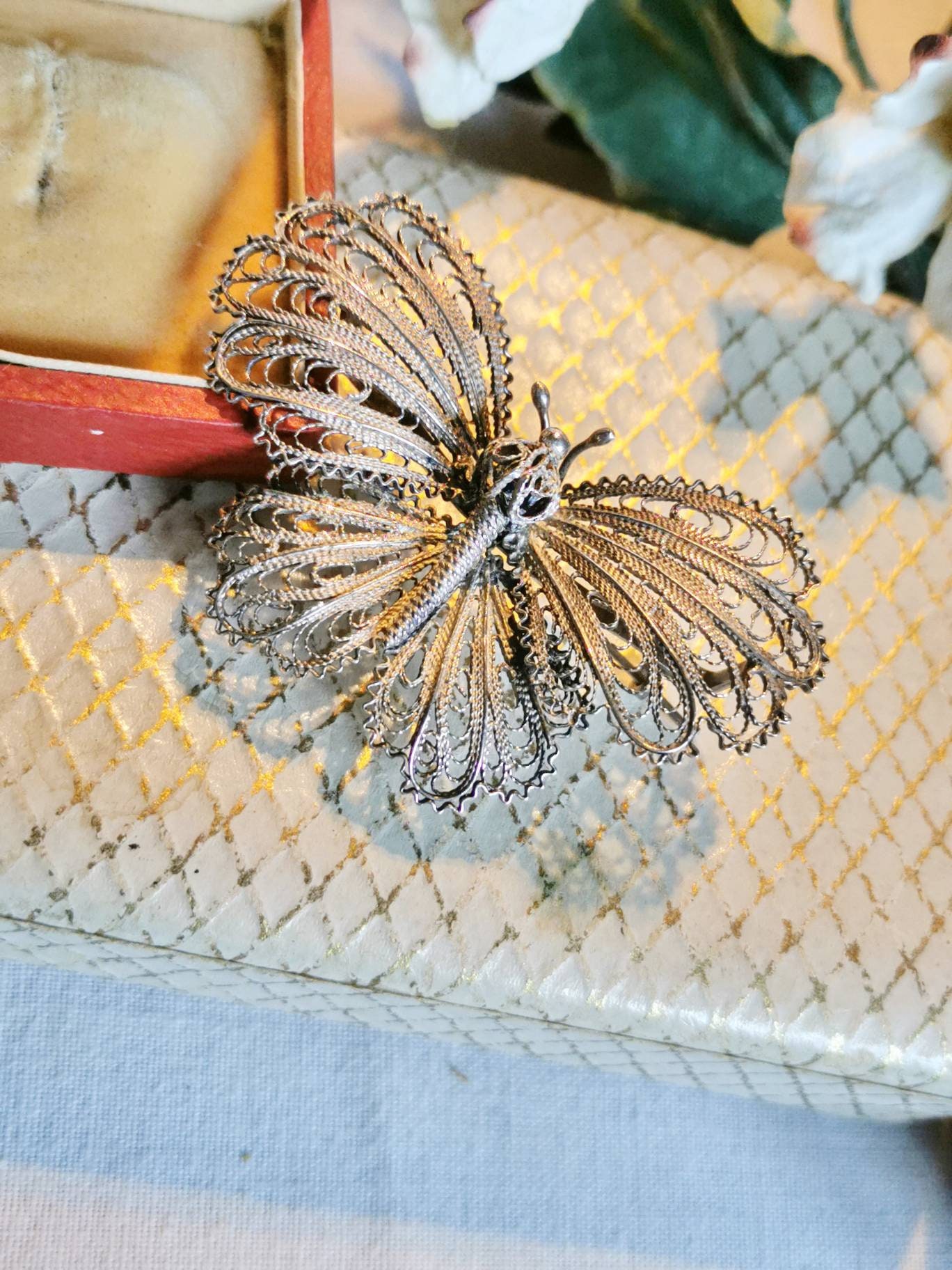 Art Nouveau 925 Silber Schmetterling Brosche Jugendstil 1920 Filigran Nadel Floral Butterfly Silver Brooch True Vintage Sterling Art Nouveau 925 Silber Schmetterling Brosche Jugendstil 1920 Filigran Nadel Floral Butterfly Silver Brooch True Vintage Sterling von fairytailjewelry