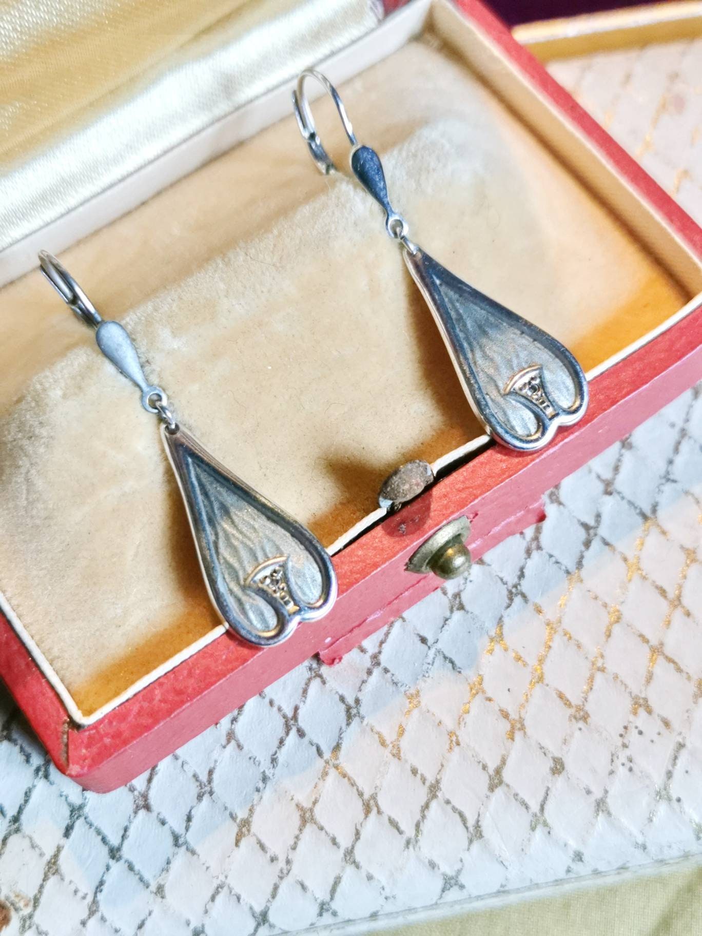 Design Ohrringe 925 Silber Elegant Geometrisch Sterling Silver Earring Vintage 1970Er Jahre von fairytailjewelry