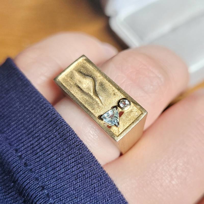 Design Ring 925 Silber Vergoldet Blauer Topas Herren Damen Elegant Groß Lagenlook Geometrisch Eleganz Geschenk Design Ring 925 Silber Vergoldet Blauer Topas Herren Damen Elegant Groß Lagenlook Geometrisch Eleganz Geschenk von fairytailjewelry