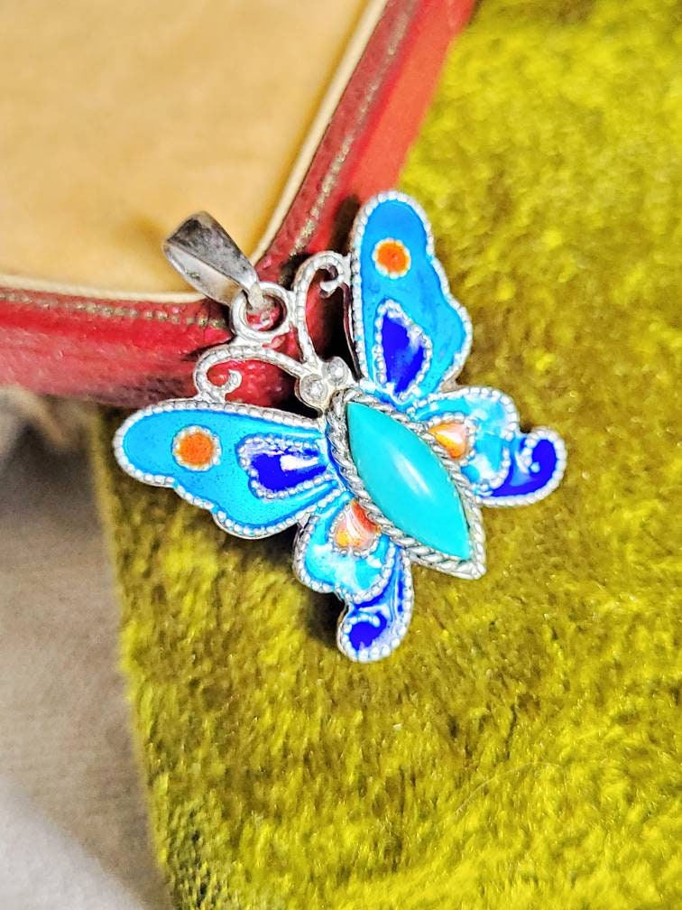 Emaille Schmetterling Brosche/Anhänger China 1960Er Blaues Cliosonne Guilloche Enamel Silver Brooch Butterfly Jugendstil Türkis Emaille Schmetterling Brosche/Anhänger China 1960Er Blaues Cliosonne Guilloche Enamel Silver Brooch Butterfly Jugendstil Türkis von fairytailjewelry