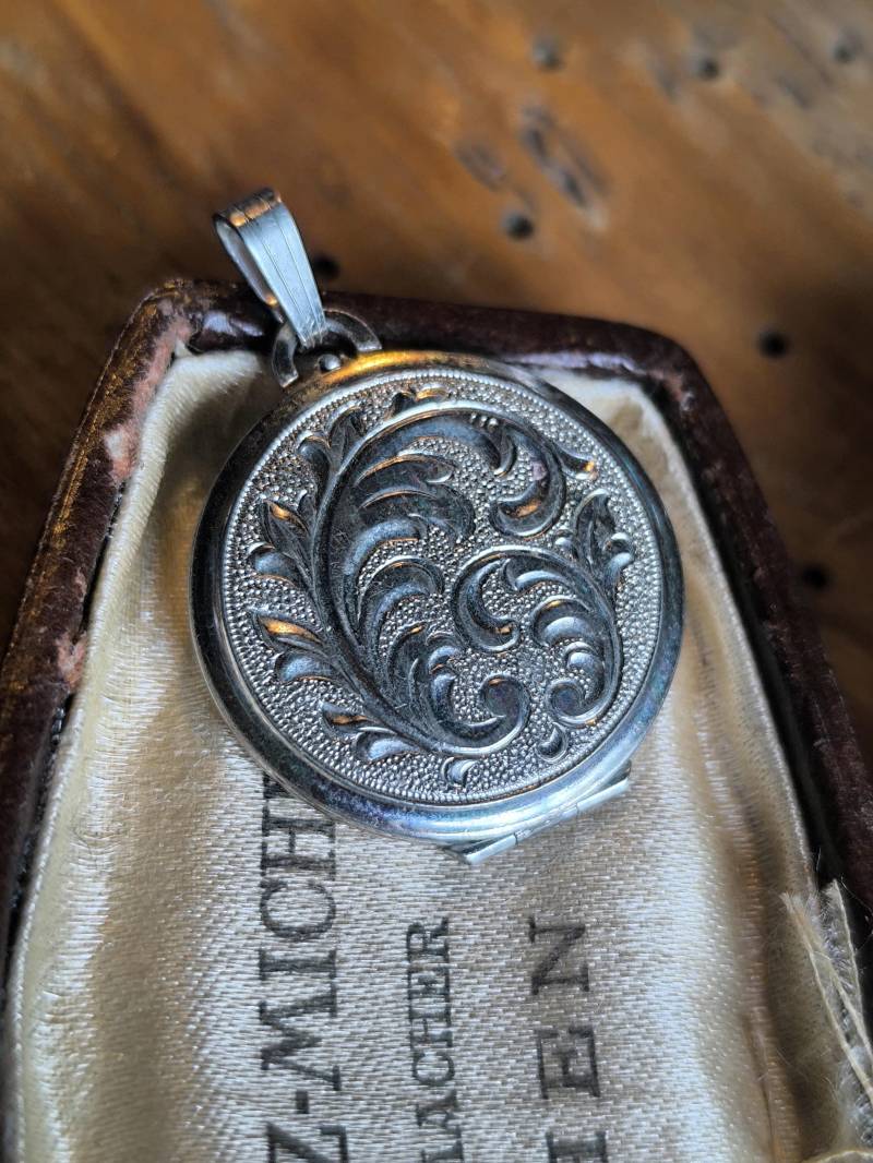 Florales 835 Silber Foto Medaillon Jugendstil Design Geschenk Erinnerung von fairytailjewelry