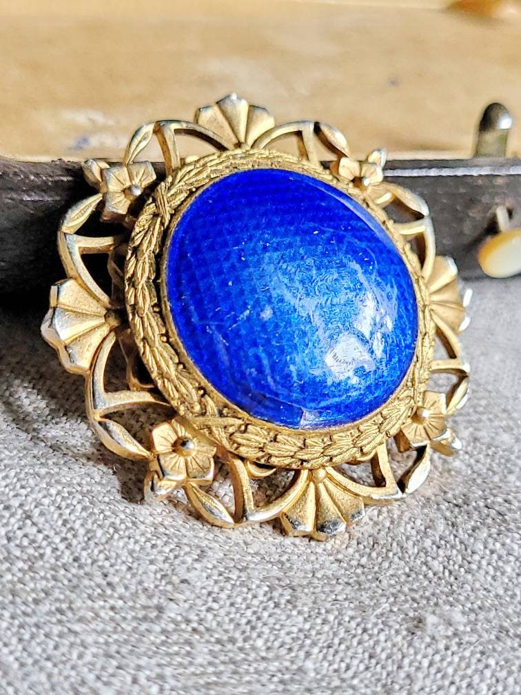 Jugendstil Emaille Brosche Blau & Gold Um 1920 Floral Art Nouveau Brooch True Vintage Antik Enamel Cloisonne Orden Blumen Kranz Nadel Jugendstil Emaille Brosche Blau & Gold Um 1920 Floral Art Nouveau Brooch True Vintage Antik Enamel Cloisonne Orden Blumen Kranz Nadel von fairytailjewelry