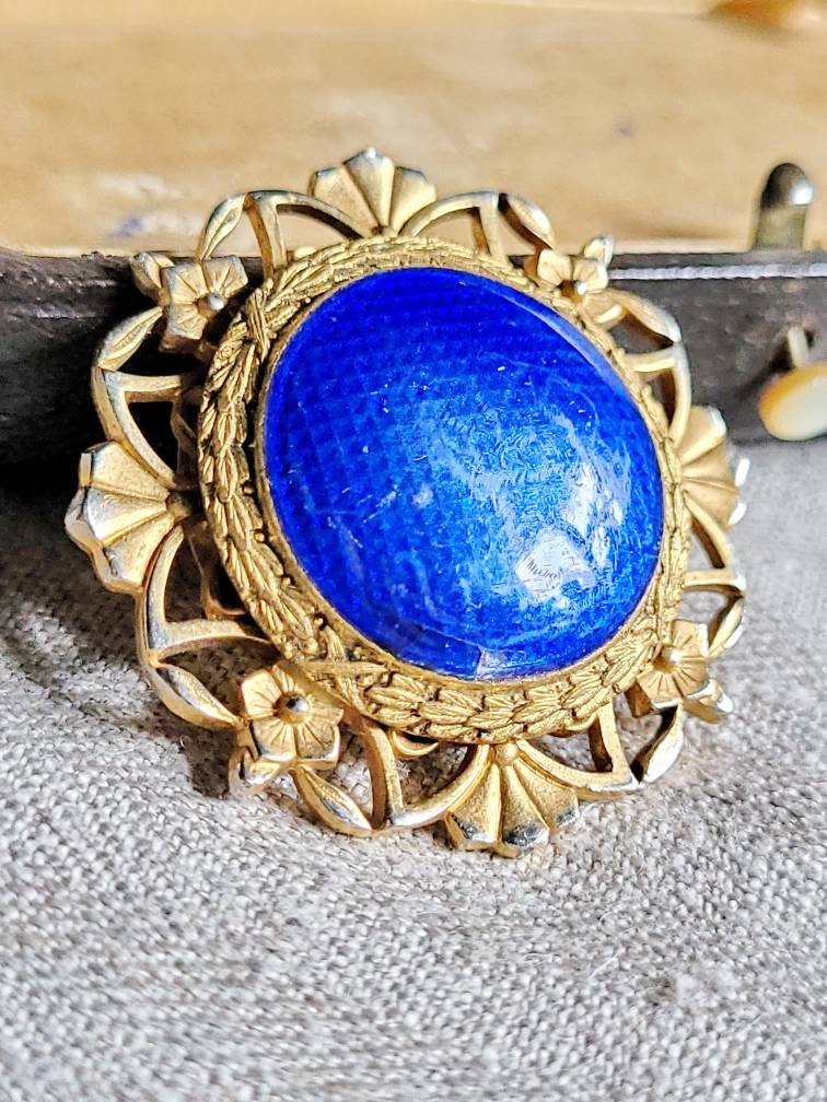 Jugendstil Emaille Brosche Blau & Gold Um 1920 Floral Art Nouveau Brooch True Vintage Antik Enamel Cloisonne Orden Blumen Kranz Nadel Jugendstil Emaille Brosche Blau & Gold Um 1920 Floral Art Nouveau Brooch True Vintage Antik Enamel Cloisonne Orden Blumen Kranz Nadel von fairytailjewelry