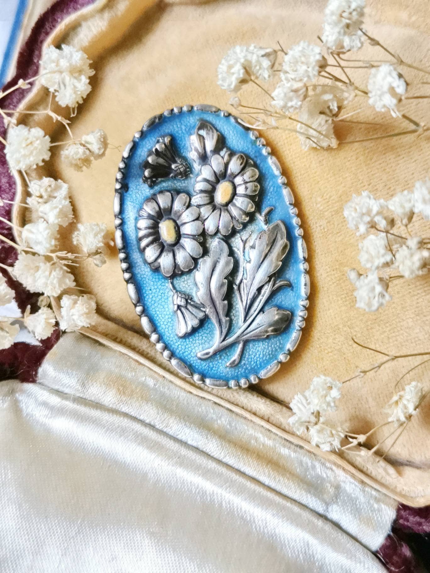 K. F. Kappler Pforzheim Emaille Brosche 800 Silber Signiert K.fk True Vintage Brooch Silver Enamel Um 1905-1909 Nadel Schmuck K. F. Kappler Pforzheim Emaille Brosche 800 Silber Signiert K.fk True Vintage Brooch Silver Enamel Um 1905-1909 Nadel Schmuck von fairytailjewelry