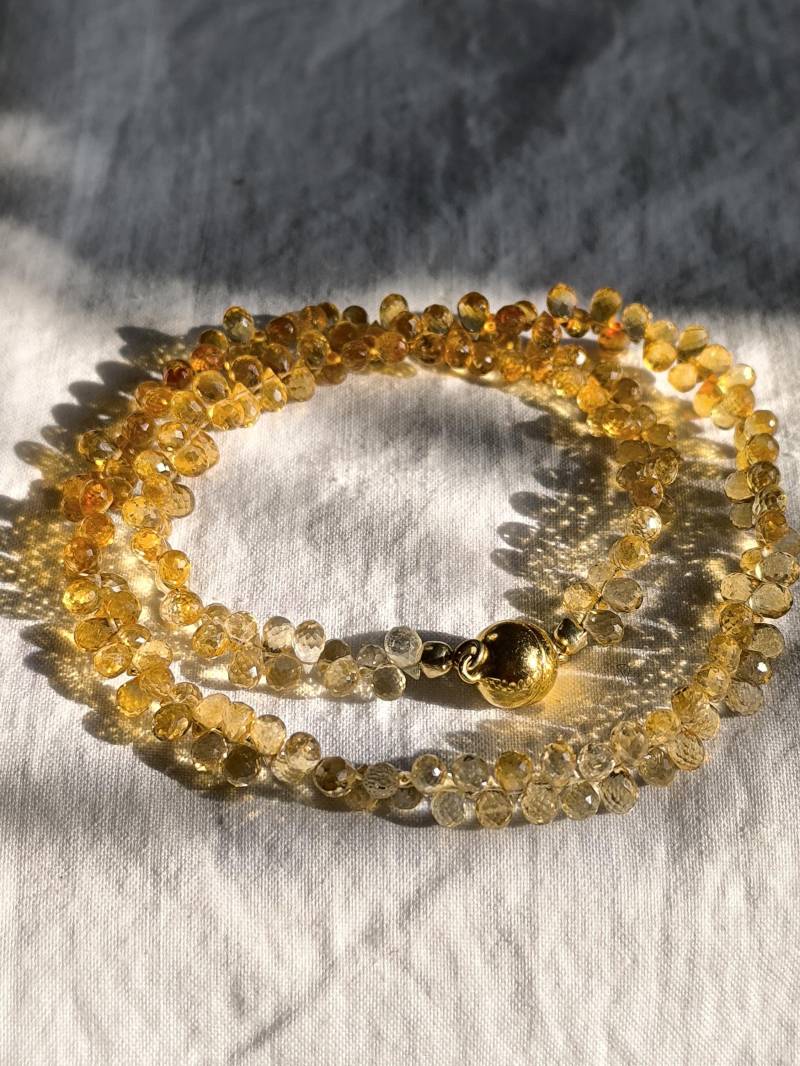 Luxus Citrin Collier 925 Silber Verg. Gelb/Orange Edelstein Halskette Geschenk Tropfen Pampel Luxus Citrin Collier 925 Silber Verg. Gelb/Orange Edelstein Halskette Geschenk Tropfen Pampel von fairytailjewelry