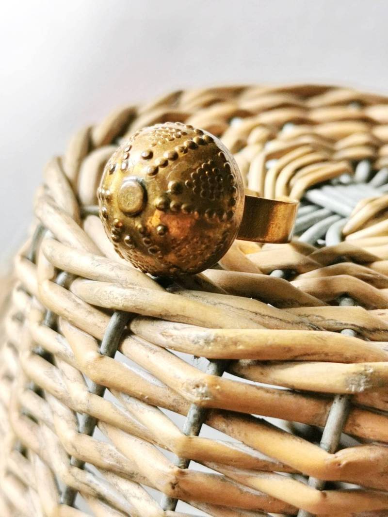 Made in Finnland Bronze Ring Seeigel Bronze Ring Design Jewellery von fairytailjewelry