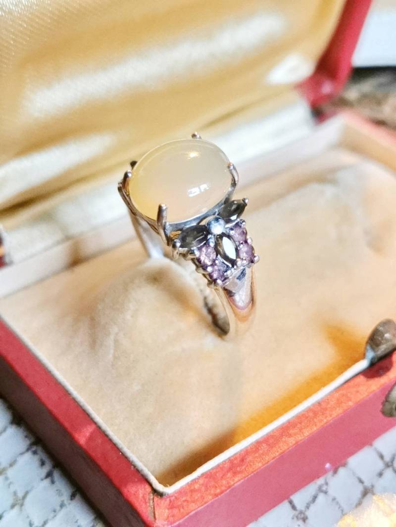 Opal & Rauchquarz 925 Silber Ring Gr. 17, 5 Mm Vintage Design Gemstone Sterling Silver Ring Cottage Landhaus Verlobung Geschenk Edelstein Opal & Rauchquarz 925 Silber Ring Gr. 17, 5 Mm Vintage Design Gemstone Sterling Silver Ring Cottage Landhaus Verlobung Geschenk Edelstein von fairytailjewelry